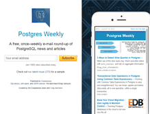 Tablet Screenshot of postgresweekly.com
